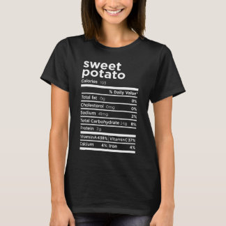 Sweet Potato Nutrition Facts Funny Thanksgiving Co T Shirt