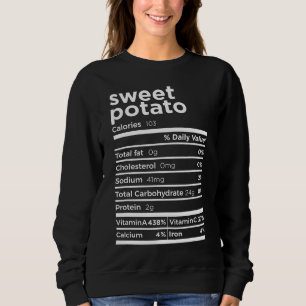 Sweet Potato Nutrition Facts Funny Thanksgiving Co T Shirt