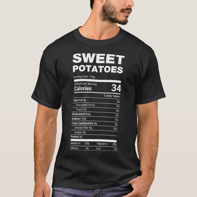 Sweet Potato Nutrition Funny Lazy Matching T Shirt (Framsida)