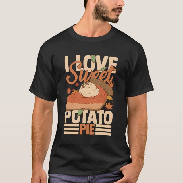 Sweet Potato Paj Recipe Vegan Filling T Shirt (Framsida)