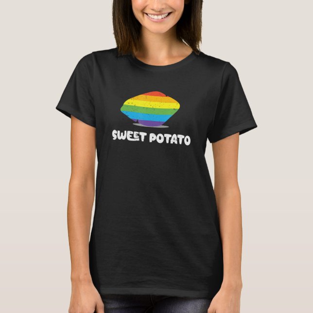 Sweet Potato Rainbow LGBTQ Funny Sweet Potato Yam T Shirt (Framsida)