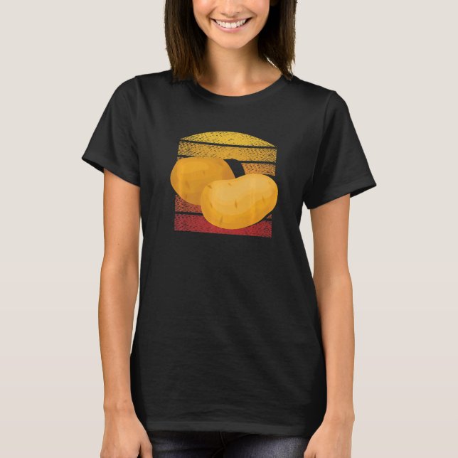 Sweet Potato Retro Potato T Shirt (Framsida)