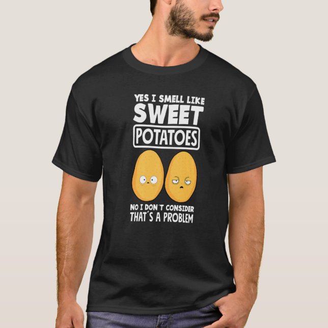 Sweet Potato  Vegan Potato T Shirt (Framsida)