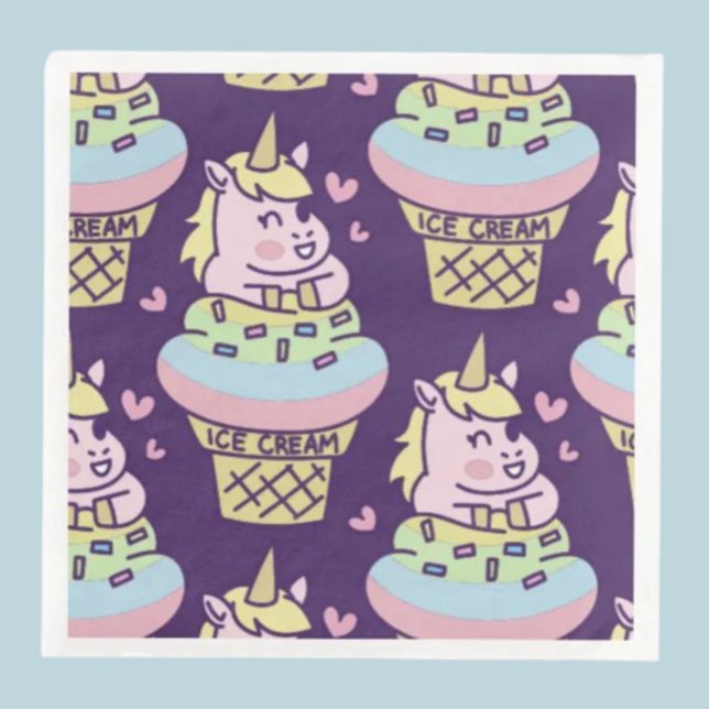 Sweet Pride Unicorn Pappra Napkins Pappersservett (Skapare uppladdad)