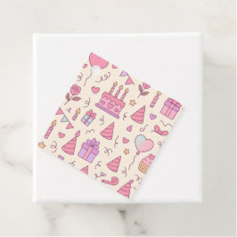 Sweet Princess Party Celebration Pattern Gåvor Etiketter