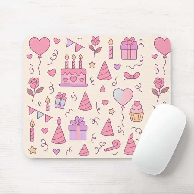 Sweet Princess Party Celebration Pattern Musmatta (Med mus)