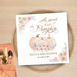 Sweet Pumpkin Blommigt Baby Shower Pappersservett
