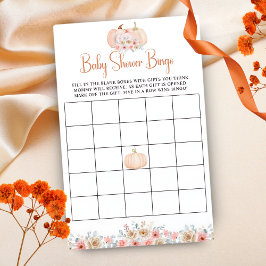 Sweet Pumpkin Blommigt Bingo Baby Shower