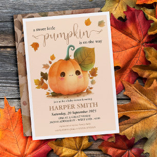 Sweet Pumpkin Fall Baby Shower Inbjudningar