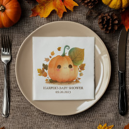 Sweet Pumpkin Fall Baby Shower Pappersservett