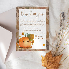 Sweet Pumpkin Fall Baby Shower Tack Kort