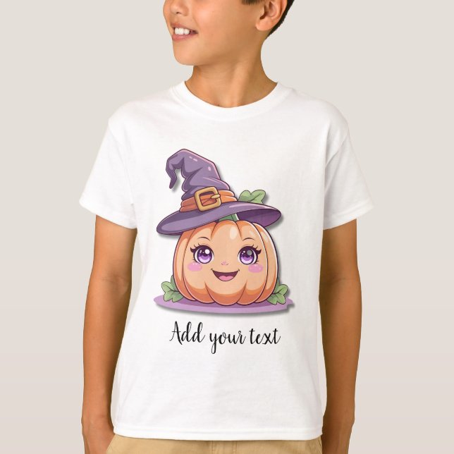 Sweet Pumpkin Magic – Kids Halloween T-Shirt (Framsida)
