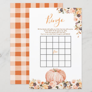 Sweet Pumpkin Rustic Blommigt Birthday Bingo Game