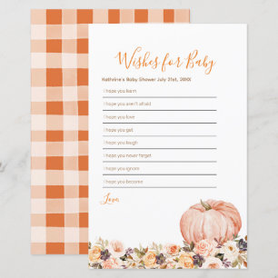 Sweet Pumpkin Rustic Blommigt Önskemål för Baby