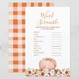 Sweet Pumpkin Rustic Blommigt Ord Scramble