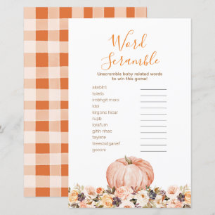 Sweet Pumpkin Rustic Blommigt Ord Scramble