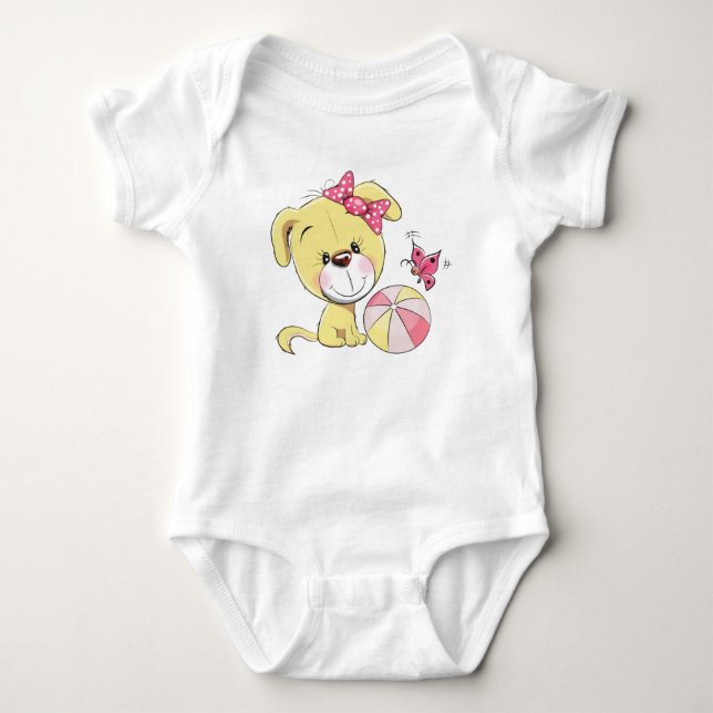 Sweet Puppy Baby Jersey Bodykostym T-shirt (Framsida)