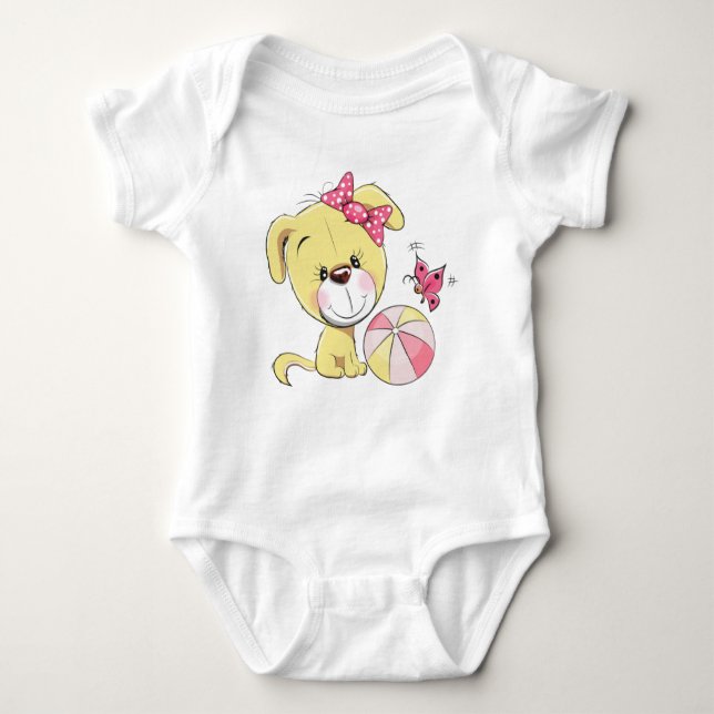 Sweet Puppy Baby Jersey Bodykostym Tee (Framsida)