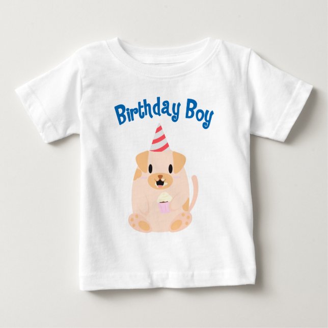 Sweet Puppy Hund Birthday Boy Tröja (Framsida)