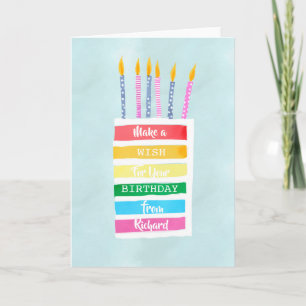 Sweet Rainbow Cake Helgkort
