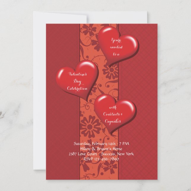 Sweet Rapture Valentines Dag-inbjudan Inbjudningar (Framsida)