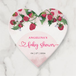 Sweet Raspberry Girl Baby Shower Gåvor Etiketter
