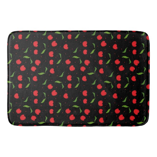 Sweet Red Cherry Mönster Badrumsmatta (Framsidan)