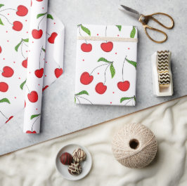 Sweet Red Cherry Mönster Presentpapper