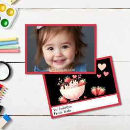 Sweet Red Dessert Photo Classroom Valentine Day Kort