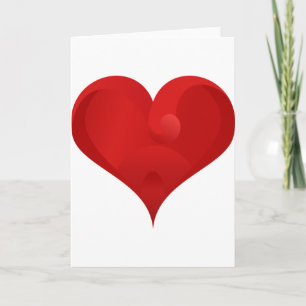 Sweet Red Valentine Kärlek Heart Helgkort