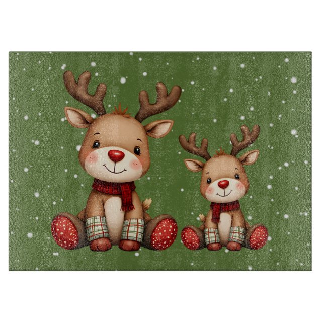 Sweet Reindeer Pair in Holiday Snowfall (Framsidan)