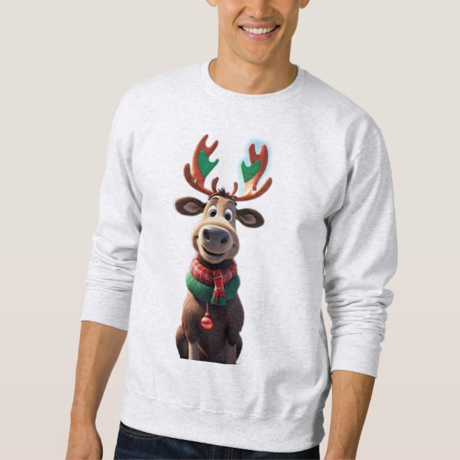 Sweet Reindeer’ T-Shirt Lång Ärmad Tröja (Framsida)