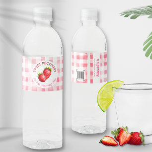 Sweet Relief Hangover Kit Bachelorette Strawberry Vattenflaskor Etikett