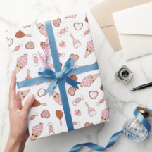 Sweet Retro Valentines Wrapping Papper