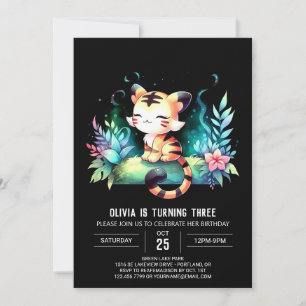 Sweet Roligt Tiger Birthday Inbjudningar