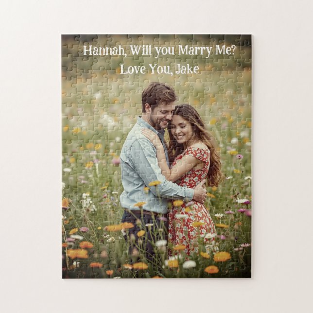 Sweet Romantic Proposal | Personalized Photo Pussel (Vertikal)
