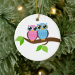 Sweet Romantic Uggla Julgransprydnad Keramik<br><div class="desc">Art efter hörnlåst</div>