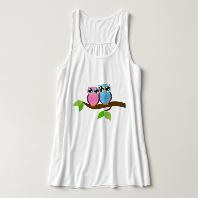 Sweet Romantic Uggla Linne Med Racerback (Design framsida)