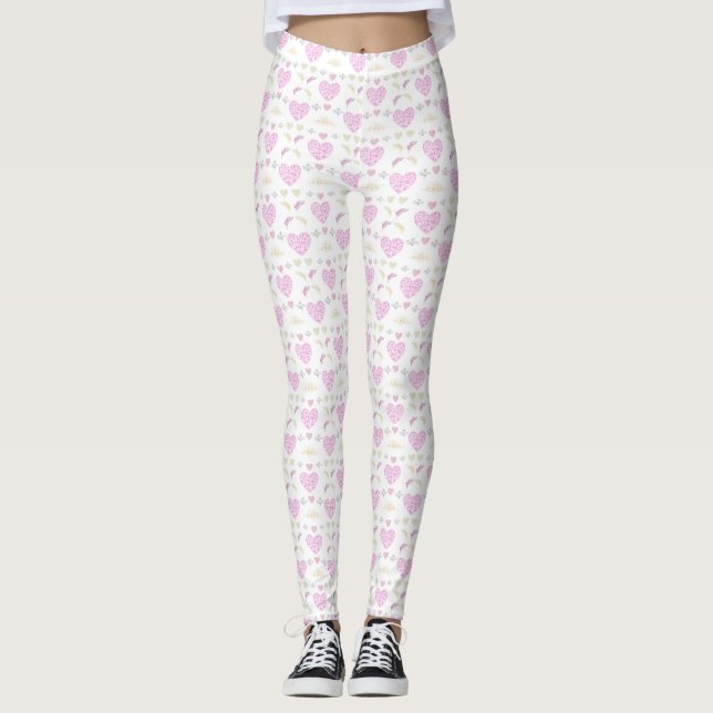 Sweet romantic valentine heart leggings (Framsida)