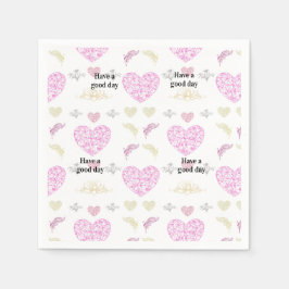 Sweet romantic valentine heart pappersservett