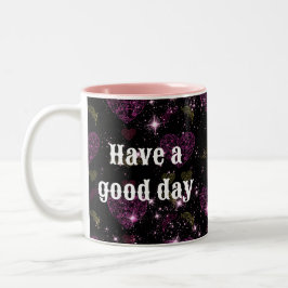 Sweet romantic valentine heart Två-Tonad mugg