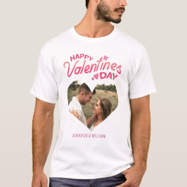 Sweet Romantik Rosa Heart Photo Alla hjärtans dag T Shirt