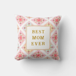 Sweet Rosa Blommigt Diamond Mönster Kudde