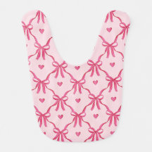Sweet Rosa Bows Baby Bib