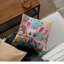 "Sweet Rosa Bunny Pillow - Aditable Nursery Pillow