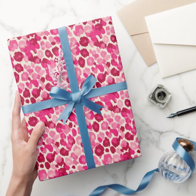 Sweet Rosa Cheetah Chic Wrapping Papper Roll Presentpapper (Gifting)