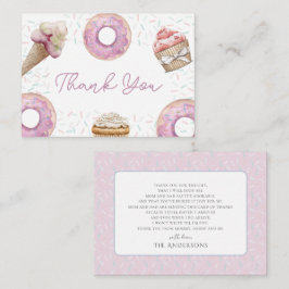 Sweet Rosa Cuppie & Donut Baby Shower Tack Anteckningskort