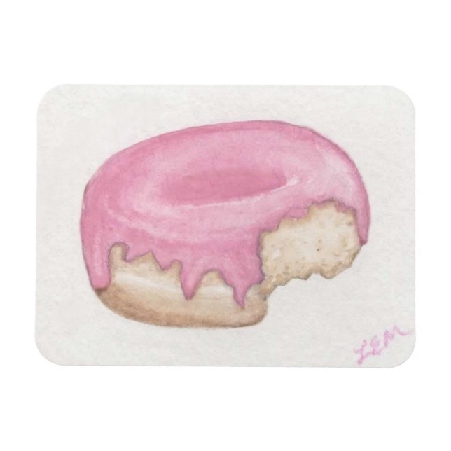 Sweet Rosa Donut Magnet (Horisontell)