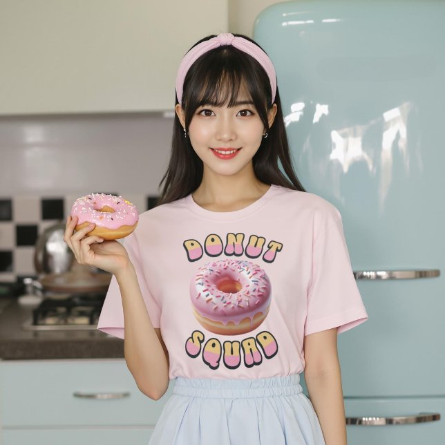 Sweet Rosa Donut Squad Foodie Shirt T (Sweet Pink Donut Squad Foodie Shirt.)