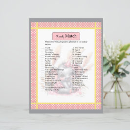 Sweet Rosa Elephant - Baby Shower Candy Match Game